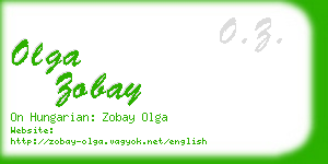 olga zobay business card